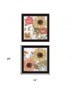 Set Of Two Earth To Petals 1 Black Framed Print Wall Art - Buy JJ's Stuff