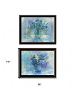 Set Of Two Susies Bouquet 1 Black Framed Print Wall Art