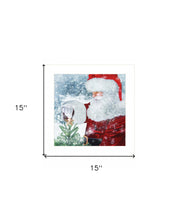 Santas Tree Star 1 White Framed Print Wall Art - Buy JJ's Stuff