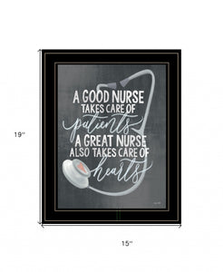 A Nurses Heart 2 Black Framed Print Wall Art - Buy JJ's Stuff