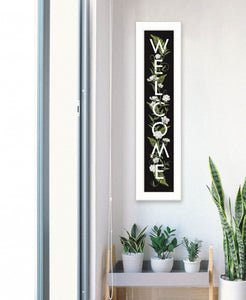 Welcome Sign I 1 White Framed Print Wall Art