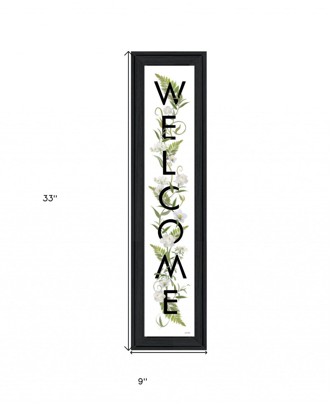 Welcome Sign II 2 Black Framed Print Wall Art