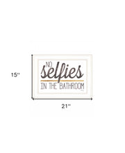 No Selfies In The Bathroom 5 White Framed Print Wall Art - Buy JJ's Stuff