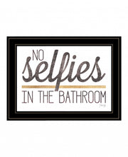 No Selfies In The Bathroom 6 Black Framed Print Wall Art - Buy JJ's Stuff