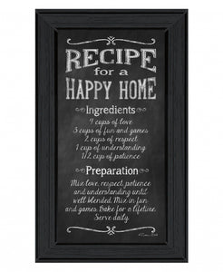Recipe For A Happy Home 2 Black Framed Print Wall Art - Buy JJ's Stuff