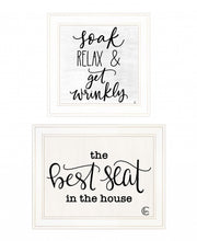 Set Of Two The Best Seat In The House 1 White Framed Print Wall Art