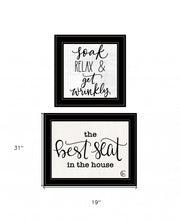 Set Of Two The Best Seat In The House 2 Black Framed Print Wall Art
