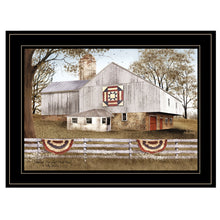American Star Quilt Block Barn 2 Black Framed Print Wall Art - Buy JJ's Stuff