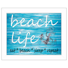 Beach Life 3 White Framed Print Wall Art - Buy JJ's Stuff