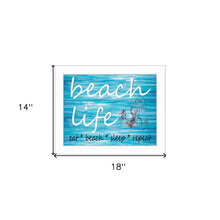 Beach Life 3 White Framed Print Wall Art - Buy JJ's Stuff