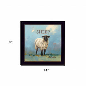 Sherlock The Sheep Black Framed Print Wall Art