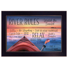 River Rules 1 Black Framed Print Wall Art - Buy JJ's Stuff