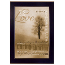Its About Love 1 Black Framed Print Wall Art - Buy JJ's Stuff