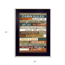 Cabin Rules 1 Black Framed Print Wall Art - Buy JJ's Stuff