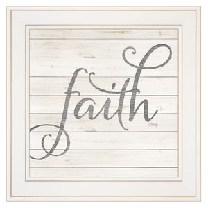 Simple Words - Faith 1 White Framed Print Wall Art