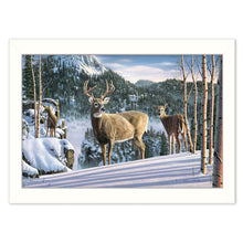 Morning View Deer 2 White Framed Print Wall Art - Buy JJ's Stuff