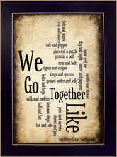 We Go Together I Black Framed Print Wall Art