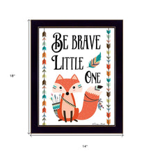 Be Brave Little One Fox Black Framed Print Wall Art - Buy JJ's Stuff