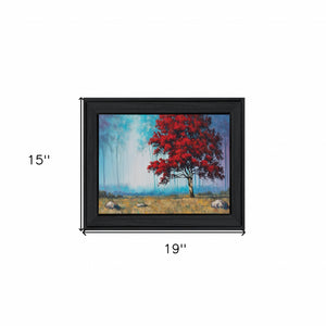 Red Tree 2 Black Framed Print Wall Art - Buy JJ's Stuff