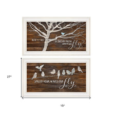 Set Of Two Spread Your Wings 1 White Framed Print Wall Art