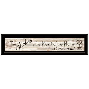Kitchen Is The Heart Of The Home 7 Black Framed Print Wall Art - Buy JJ's Stuff