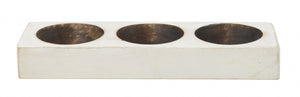 Distressed White Two Hole Candle Holder - Buy JJ's Stuff