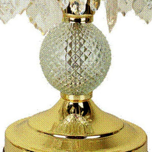 Vintage Gold Glass Chandelier Table Lamp