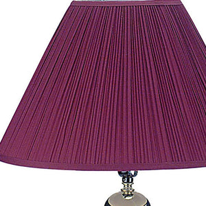 27" Red Ceramic Bedside Table Lamp With Red Shade