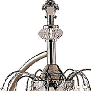 27" Antiqued Gold Metal Chandelier Table Lamp