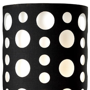 33" Black Metal Novelty Black and White Drum Shade