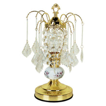 15" Gold Ceramic Bedside Table Lamp