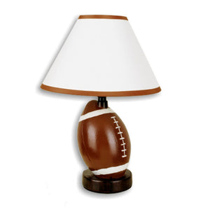 Football Shaped Table Lamp with White Shade