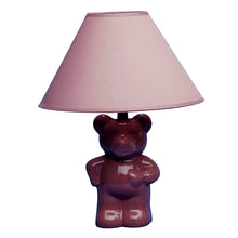 13" Pink Bedside Table Lamp With Pink Empire Shade