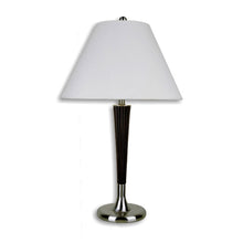 29" Brown Walnut Candlestick Table Lamp With White Classic Empire Shade