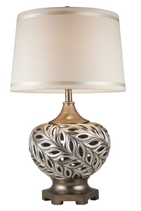 Silver Open Ovals Design Table Lamp