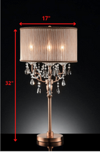 Silver and Pink Faux Crystal Accednt Table Lamp
