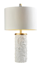 White and Gold Carved Table Lamp