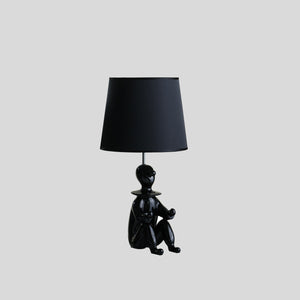 21” Black Sculptural Clown Phone Holder Desk Lamp