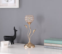 14" Gold Bedside Table Lamp With Clear Novelty Shade