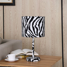 19" White Bedside Table Lamp With White Drum Shade