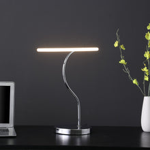 26" Silver Halo Ring LED Desk Table Lamp