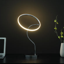 26" Silver Halo Ring LED Desk Table Lamp