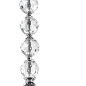 22" Crystal With Pink And White Dot Shade Table Lamp