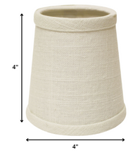4" Off White Set of 6 Chandelier Linen Lampshades - Buy JJ's Stuff