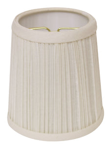 5" White Set of 6 Chandelier Broadcloth Lampshades