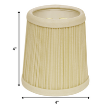 4" Ivory Set of 6 Chandelier Broadcloth Lampshades - Buy JJ's Stuff