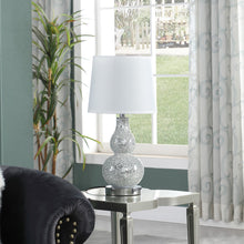20" White Table Lamp With White Globe Shade
