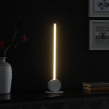 23" White Metal Leaning Stick LED Table Lamp