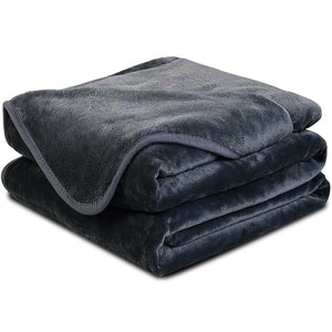 Gray Woven Microfiber Solid Color Twin Xl Blanket
