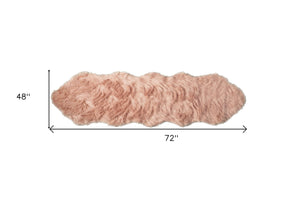 4' X 6' Grey Faux Fur Washable Non Skid Area Rug